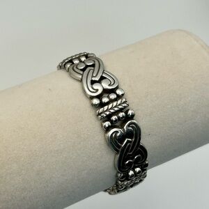 Brighton Jewelry Manzanita Bracelet Silver Plated Interlocking Hearts Links